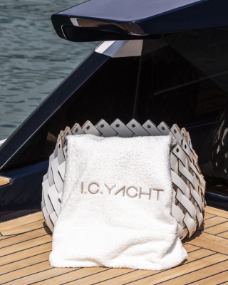 Superyacht exterior custom laundry bag and storage basket