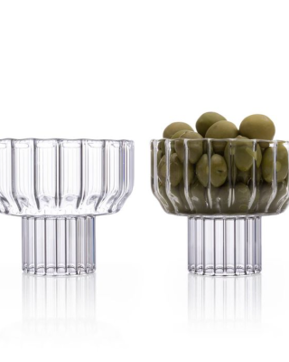 Glassware with olives