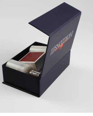 Personalised magnetic gift box for guests on a superyacht