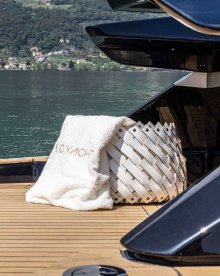 Superyacht exterior custom laundry bag and storage basket