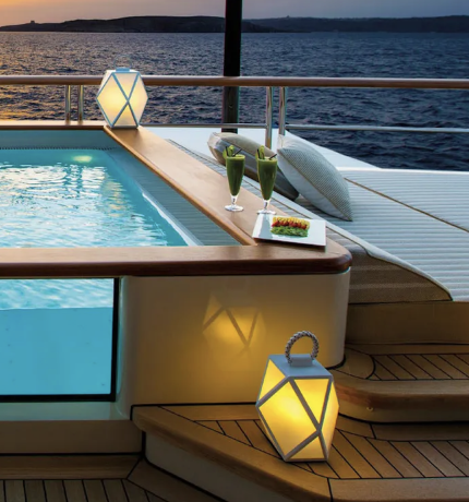 Superyacht exterior pool lighting lamps