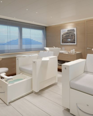 Superyacht salon for hairdressing