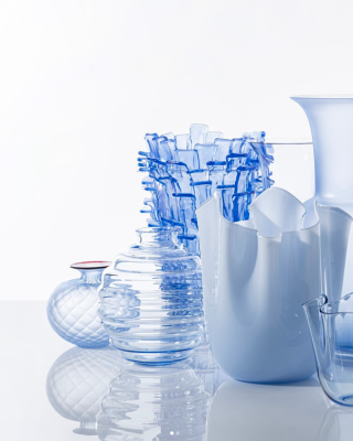 Artistic blue vases