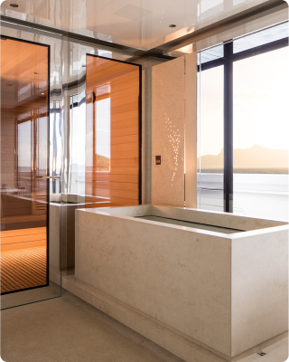 Superyacht sauna